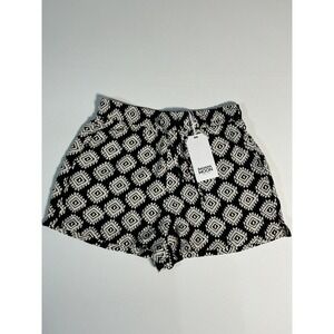 NWT Banana Moon Tameka Aztec Geometric Shorts Black White Size XS